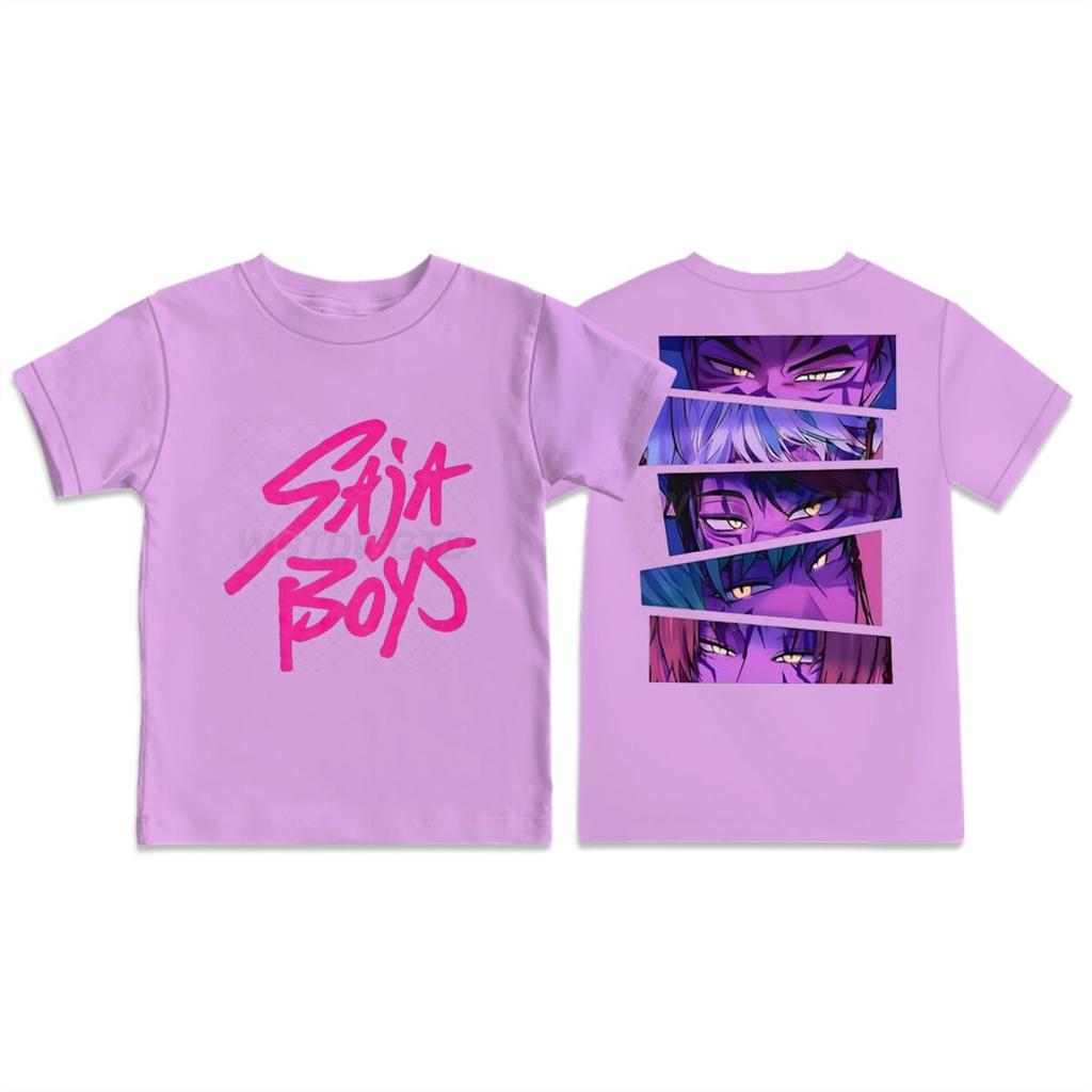 Cute Cartoon Printed T-shirt Children's Casual Short Sleeved Round Neck T-shirt Men's Women's T-shirt