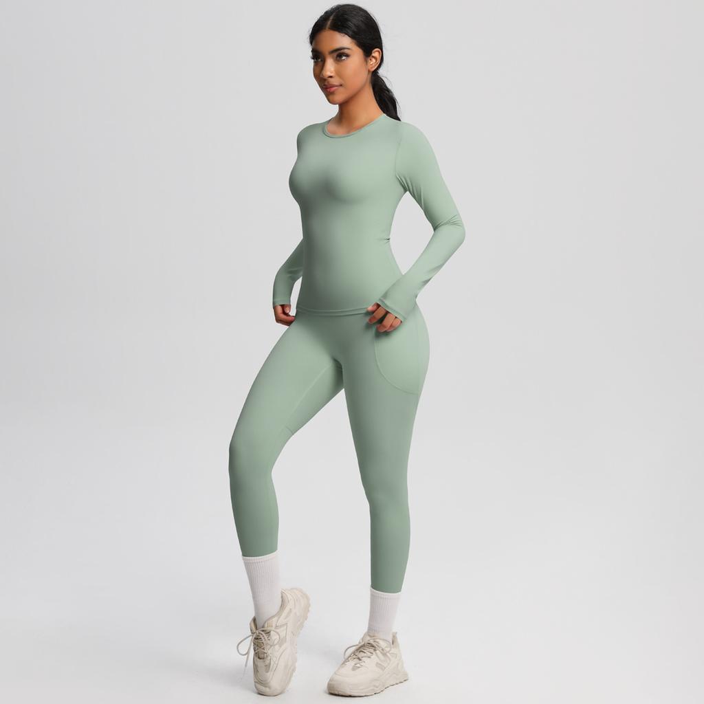 New Tight Yoga Suit Set, High Waist And Hip Lifting Yoga Set, Outdoor Running And Fitness Exercise Set, Two Piece Set For Women