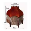 Floor Lamp Shade Rustic Elegance Velvet Lampshade Beaded Trim Tassel for Study, Living