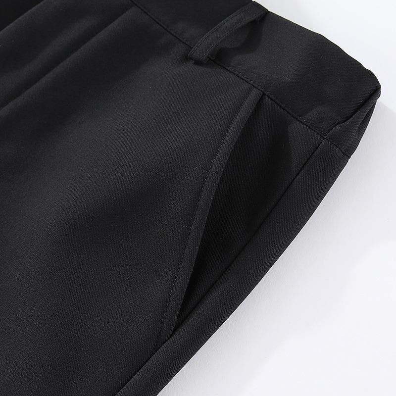 Wrinkle Free Thick Fleece Warm Solid Color Kids Formal Suit Trousers