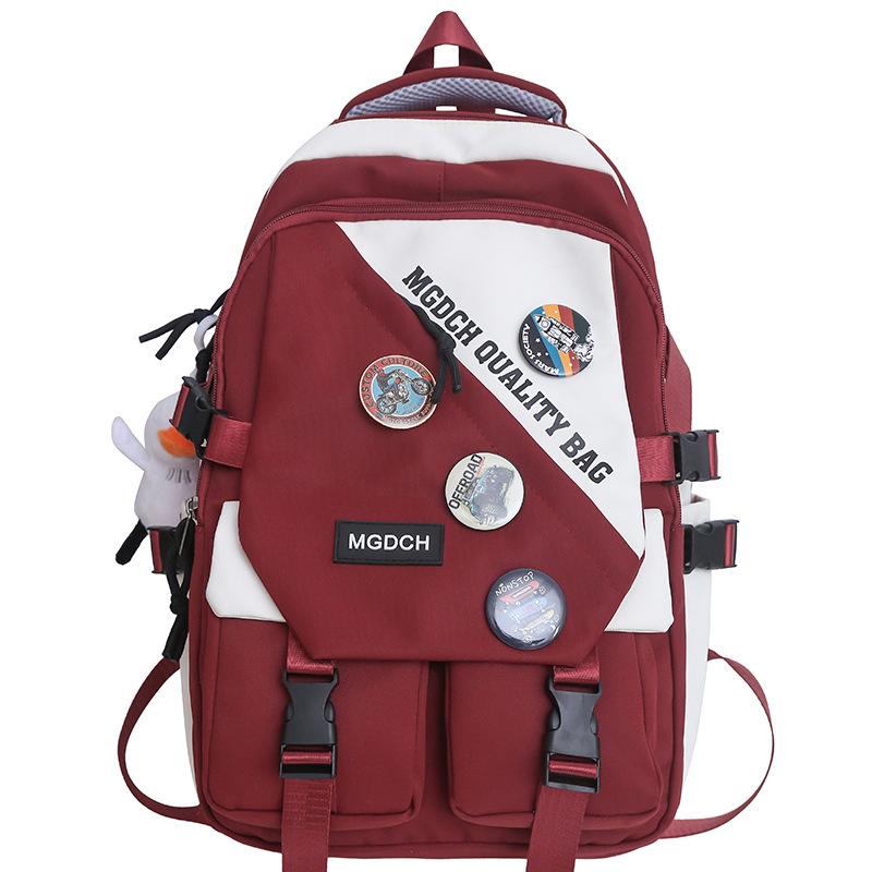 Schoolbags College Students Girls High School Students Burgundy Men Backpacks Junior High School Students Elementary School Students