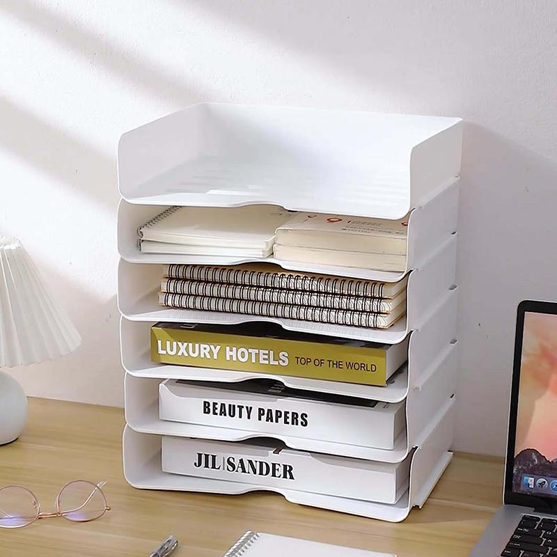 Schreibwaren Desktop Datei Tablett Durable Büro Buch Rack Stapelbar Papier Halter Regal Kunststoff A4 Dokument Veranstalter