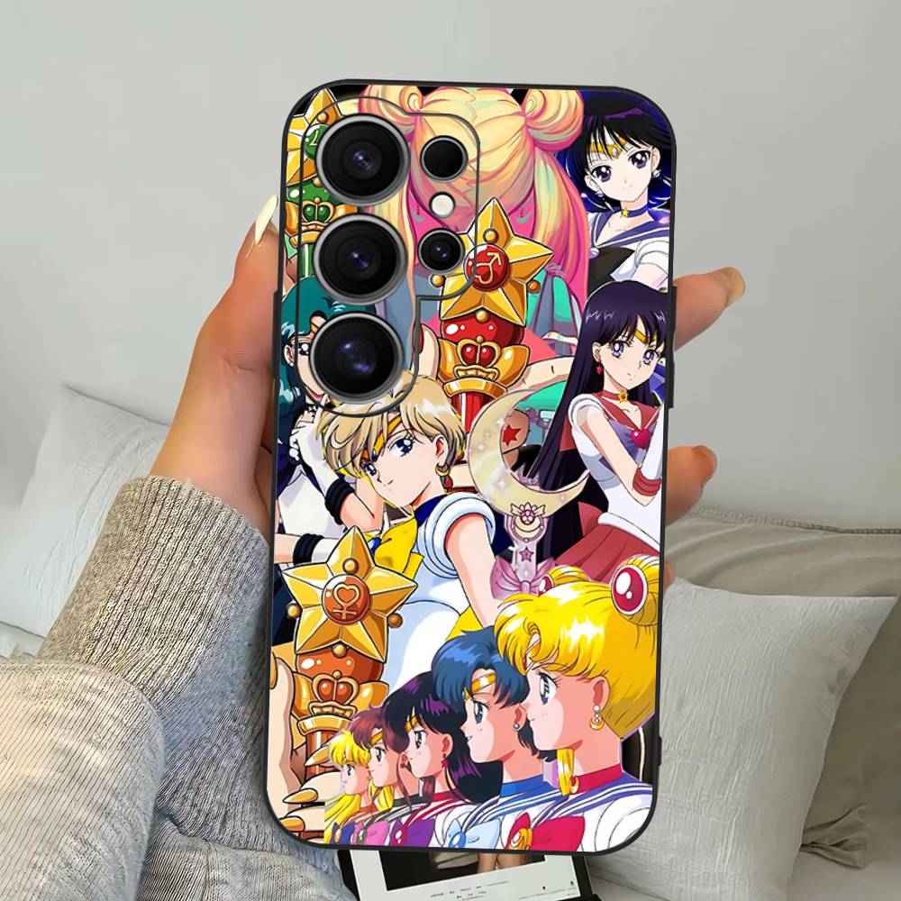 Anime S-Sailors M-Moons Pouzdro na telefon Pro Samsung S 24 Fe 25 Ultra Plus 20 Lite 21 30 22 23 24 22 Ultra 5G Fundas