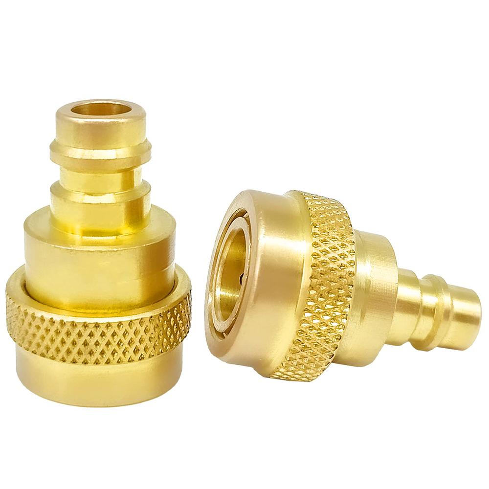 

2 шт. Набор для преобразования кондиционера R134a в R1234yf, быстрый адаптер, регулируемый разъем высокого и низкого напряжения, система хладагента кондиционера золотой