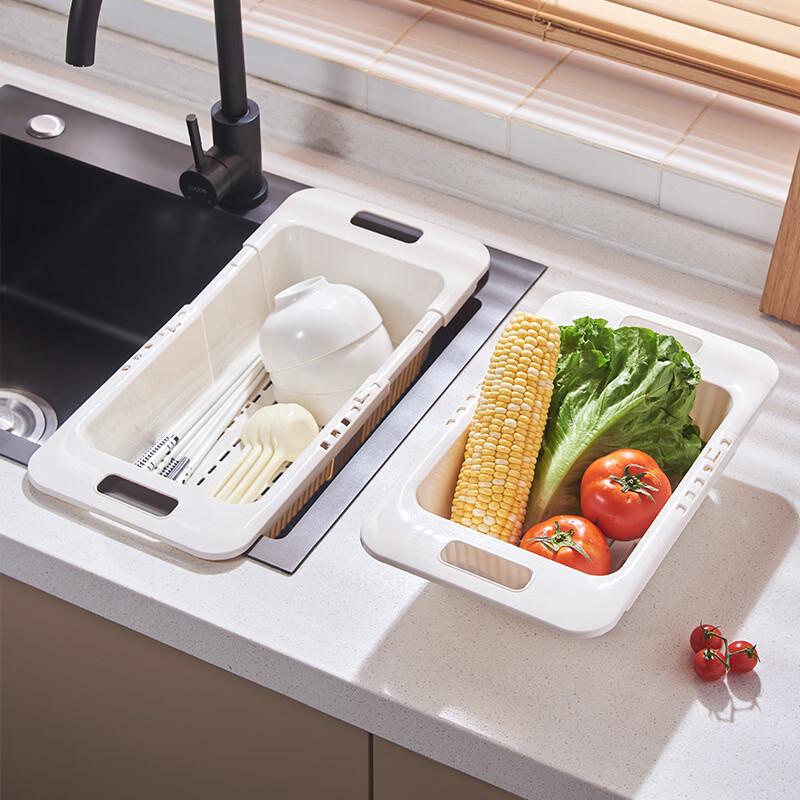 Retractable Double-Layer Kitchen Sink Drain Basket