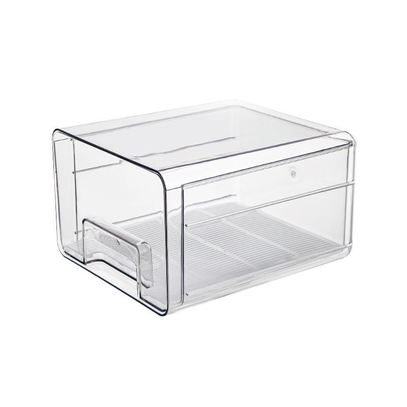 ZISIZ Stackable Refrigerator Drain Storage Box