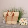 Handmade Large Capacity Straw Shoulder Bag - Trendy 2025 Design with Advanced Zipper for Women