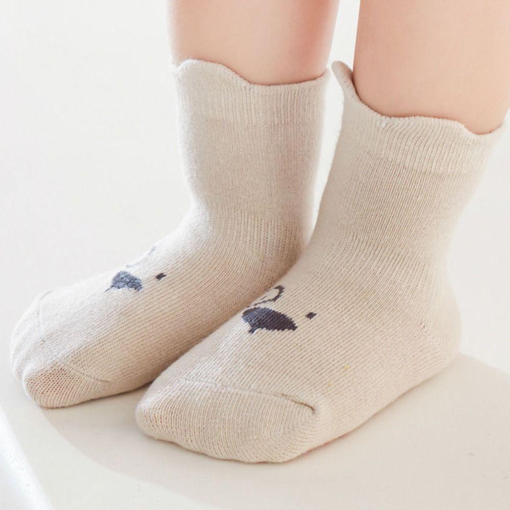 5Pairs Non-slip Toddle Step Socks Breathable Short Tube Socks Soft Baby Cotton Socks  Newborn