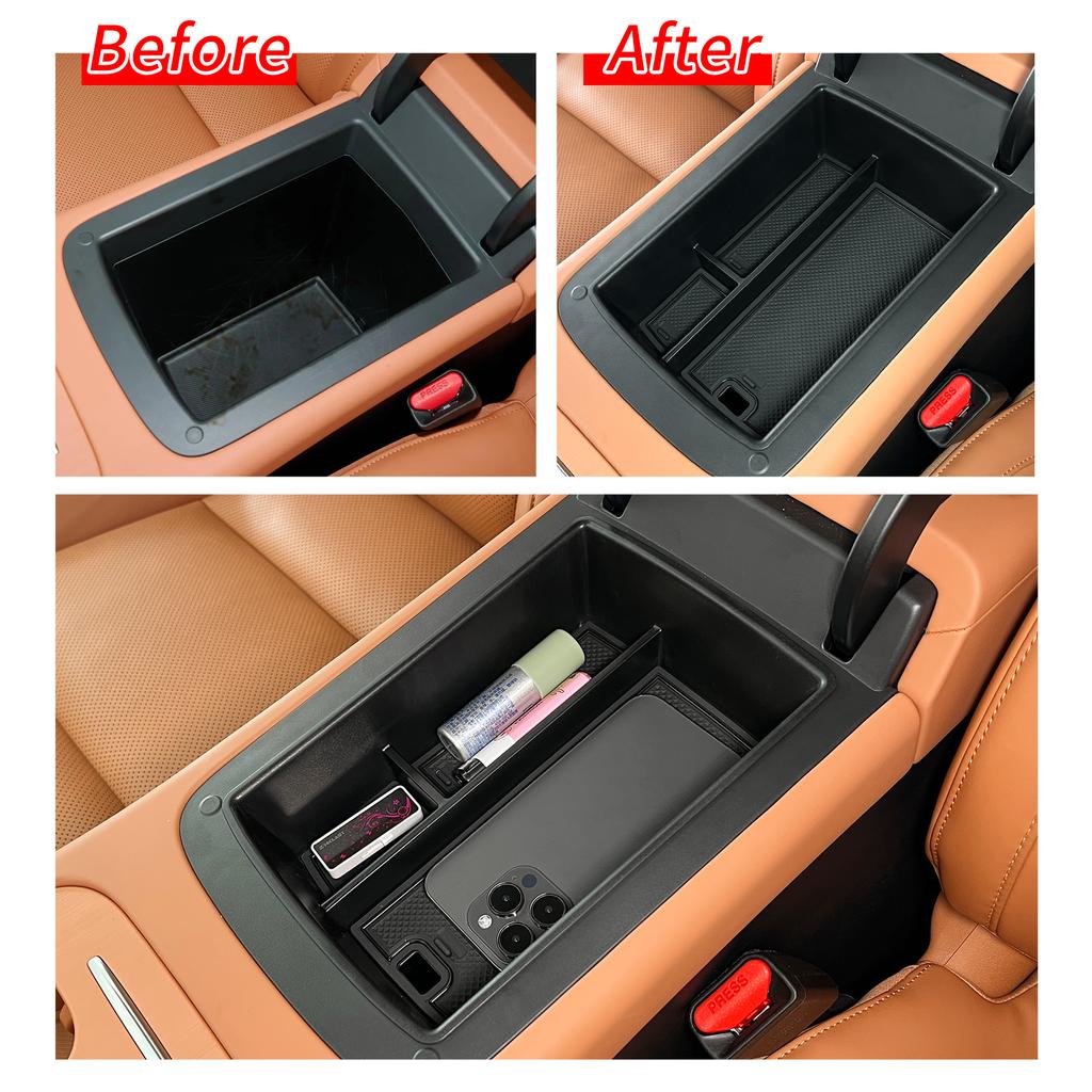 For Leapmotor C10/C16 2024 2025 Center Console Armrest Storage Box Car Tray Organizers Accessories Tidying Black