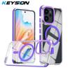 KEYSION HD Transparent Magnetic Case for MagSafe for OPPO Reno 14 F 5G 13 F 4G 12 F 5G Clear Shockproof Phone Back Cover