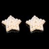 Engood 50Pcs Five-pointed Star Rhinestone Pearl Alloy Buttons Sewing Trim & Embellishments Craft DIY Hair Accessories Buckles