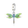 Bead Charms Copper Charm Bead Charms Authentic Green Dragonfly Insect Pendant Bead Charms Compatible With Bracelets Jewellery Diy Women Gift Accessory