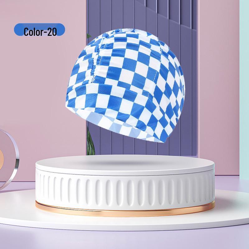 Unisex Adult Pleated Swim Cap – Fashionable, Non-Tightening with Hair and Ear Protection