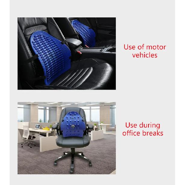 1PCS Universal Car Back Support Chair Massage Lumbar Support Waist Cushion Mesh Ventilate Cushion Pad For Car Office Home