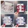 2Pcs Hairpin Soft Ribbon Bowknot Decor Smooth Edges No Hair Pulling Rhinestone Bow Chain Tassels Hair Clip Kids Hair Accessories