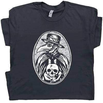 Pestarzt Hemd Medizin Schwarzer Tod Okkult Dunkler Humor T-Shirt Schädel Steam Punk