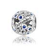 New 925 Silver Charms Colored Zircon Twelve Months Beads Pendant Bracelets Necklaces Womens DIY Jewelry Gift