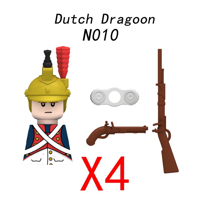 Military Medieval Building Blocks Napoleonic Wars Castle Knight Soldier Figures Weapons Guns British French Army Infantry MOC