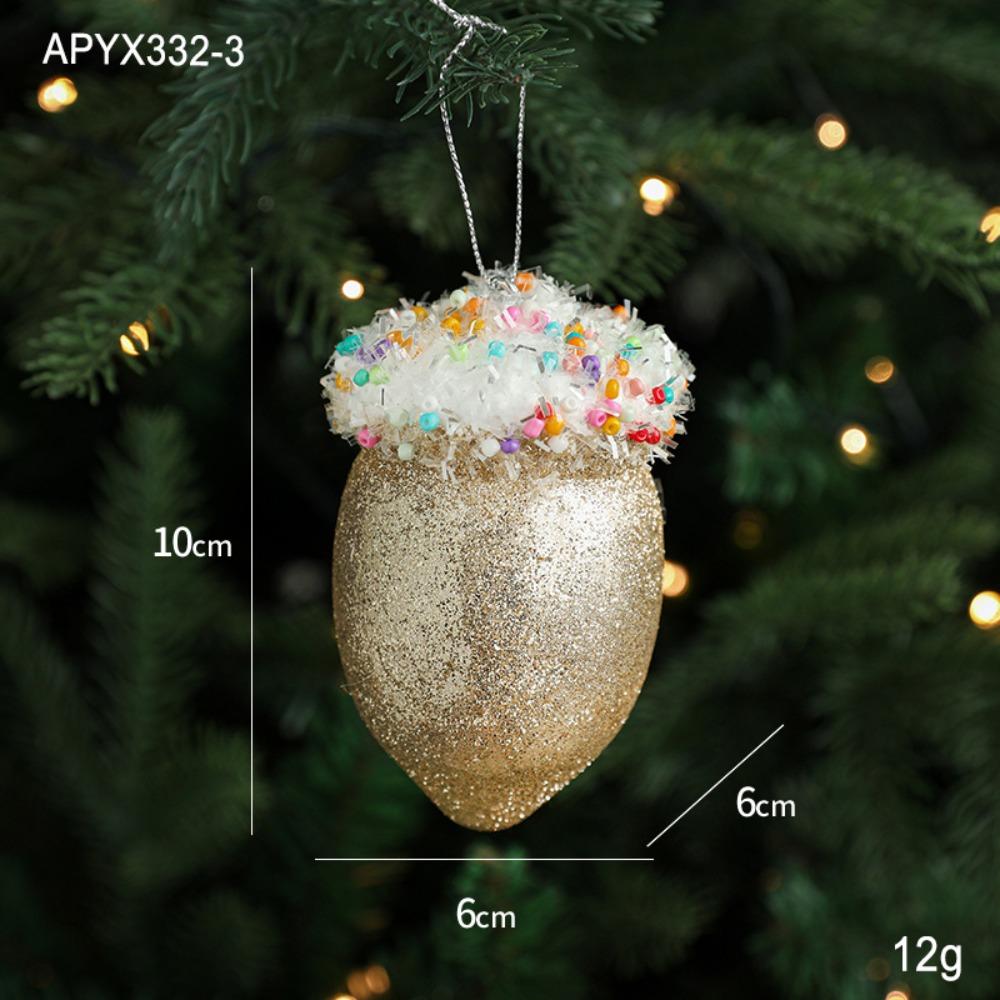 High Quality Foam Ice Cream Pendant Colorful DIY Decor Christmas Tree Decoration Christmas Resin Pendant Favors Decor
