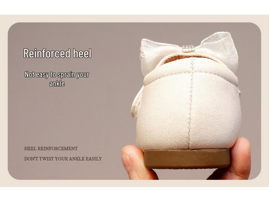 Wuma Mädchen Prinzessin Schleife Pailletten Leder Schuhe - Frühjahr/Herbst Kollektion 2025