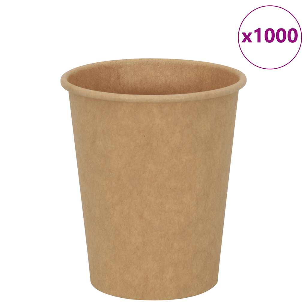 Vidaxl Papierowe Kubki, 1000 Szt., 8Oz, 200Ml, Brązowy