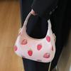 Sweet and Cute Hand-carried Small Bag Female 2025 New Foreign Style Strawberry Crescent Bag Niche Design Shoulder Messenger Bag