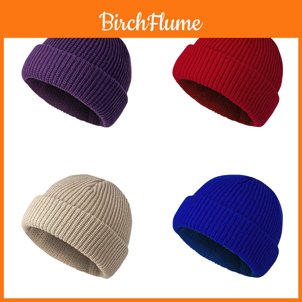 Knit Beanie Hat For Men Women Winter Warmth Acrylic No Brim Casual Fashion