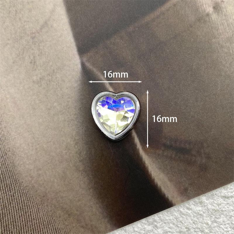 Colorful Mermaid Ji Transparent Diamond Jewelry Simple Flat Bottom Love Bow Hair Accessories Clothing Diy Accessories