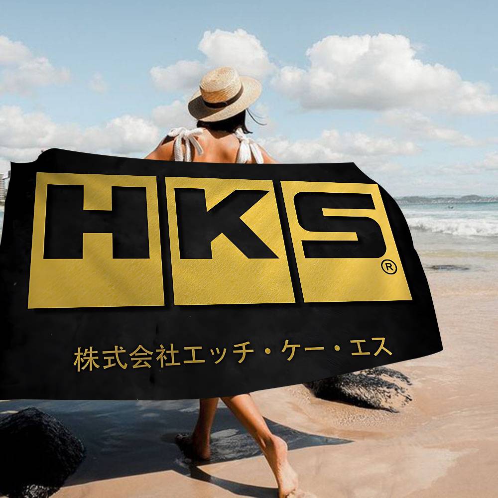 Sports Car HKS JDM Big Microfiber Beach Towels Quick Dry Towel Sand Beach Towels Pool Towel For Travel Swim Pool Yoga