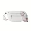 Women Retro Belt Bag Casual Bum Bag with Multi Pockets Polyester Lining Zipper Closure Solid Color Chest Bags for Travel Outdoor