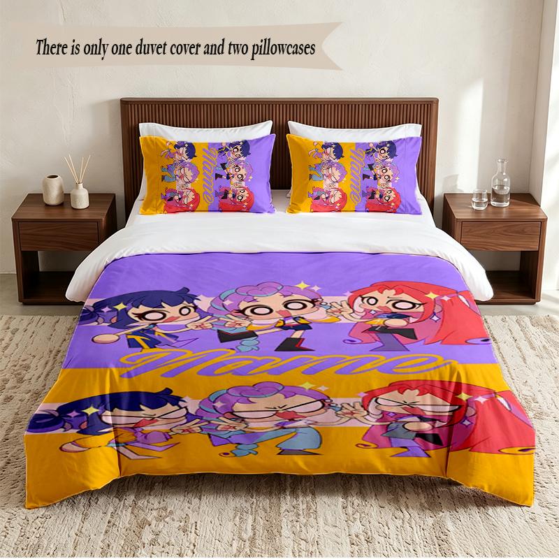 HUNTRIX Personalisierte Individuelle Name 3-teiliges Bettwäsche-Set Weiches Bettbezug-Set Für Schlafzimmer Heimdekoration