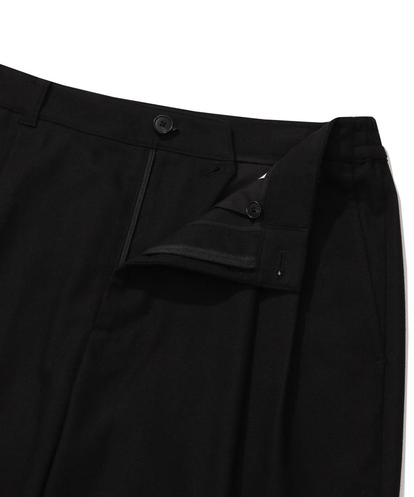 COVERNAT Peached Tr Double-Pleat Semi-Wide Fit Pants Black