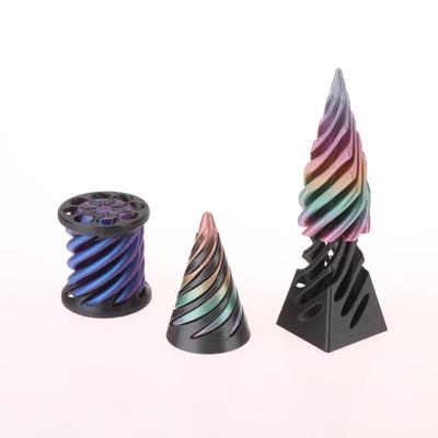 1 kus Mini Vortex Závitová Iluze Dekompresní Hračky 3D Tištěný Spirálový Kužel Fidget Hračka Nemožná Pyramida Socha