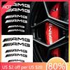 Car Sticker 6pcs Car Styling Car Brake Caliper Stickers For AMG Mercedes Benz W204 W124 W201 W202 W212 W220 W205 GLA CLA Automot