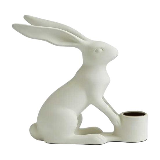 

Свічник Великодній Заєць Підставка для свічки-циліндра Кролик Свічник Центральний елемент столу Весняний Великодній Святкова Вечірка Декорація для робочого столу Прикраса A
