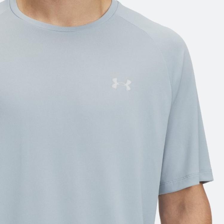Under Armour Tech Crew Neck Comfortable Casual Loose Short Sleeve T-Shirt Men Tops Harbor-Blue 1377054-465