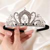 White Diamond Pearl Crown Hair Comb for Brides & Children
