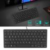 78 Keys Language Keyboard Splash Proof USB Wired Keyboard Durable Ultra Thin Keyboard  Office Work