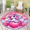1PC cute cartoon unicorn Pattern printed Carpet Rug for Living Room Bedroom Home Sofa Decoration,Non-slip Floor Mat Floor mat