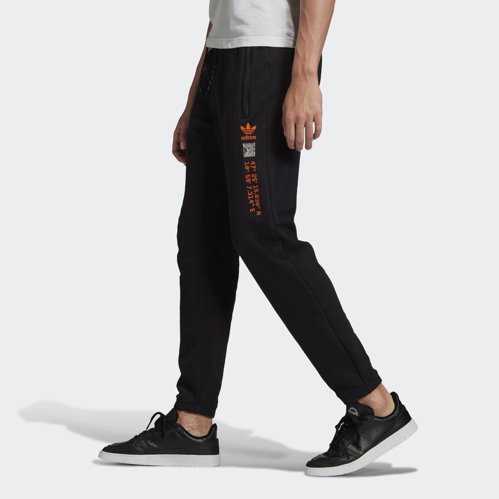 Adidas Originals Adv Logo Sp Logo Print Casual Cuffed Sport Trousers Men Bottoms Black GD5986