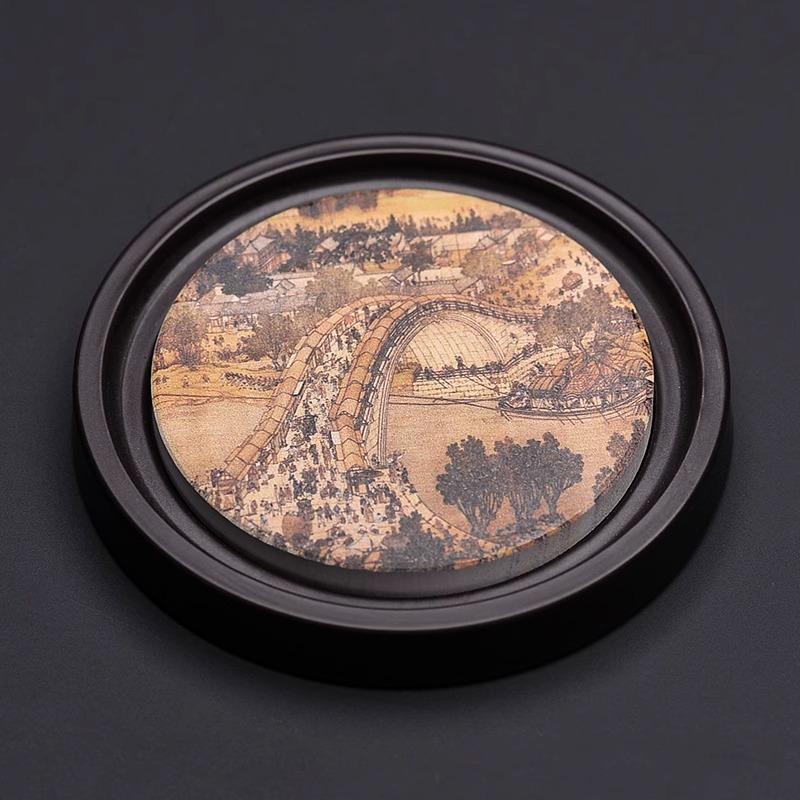 New Chinese Style Bakelite Absorbent Coaster Kung Fu Tea Ceremony Accessories Household Insulation Pad Storage Tea Cup Holder