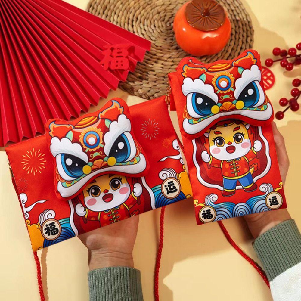 

Traditional Dragon Year Red Envelope Decorative Dragon Year Lucky Money Pocket Wedding