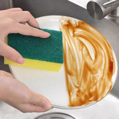 10Pcs Magic Cleaning Sponges Double-sided Reusable Kitchen Sponge Wipes Pan Pot Dishwashing Scouring Pads Brush Clean Tools