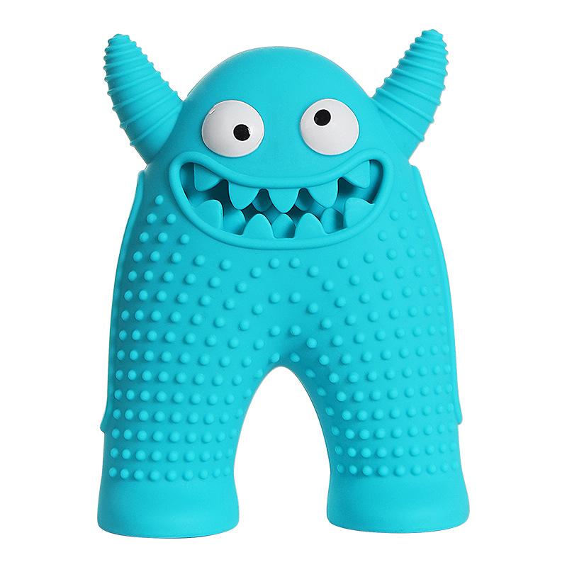 Pet Dog Teething Device, Little Monster Sound Toy, Dog Toothbrush, Dog Toy, Durable and Easy To Clean