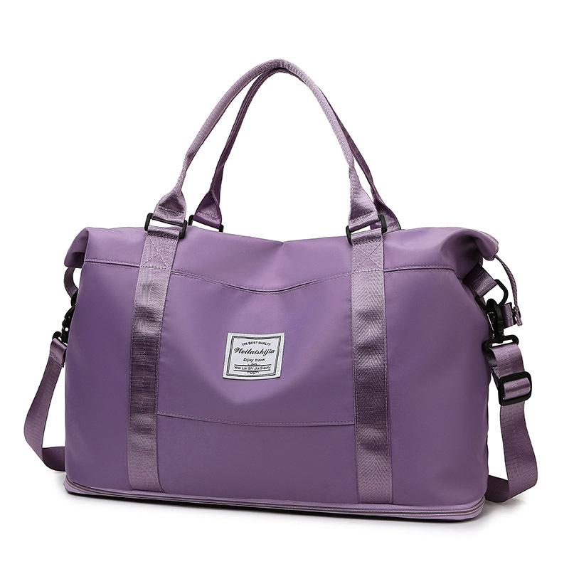 New expandable travel bag women's shoulder large capacity maternity luggage dry and wet fitness bag