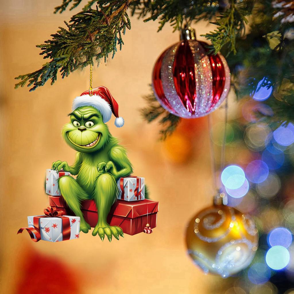 Cartoon Style Festive Christmas Tree Car Hanging Ornament For Styling Seasonal