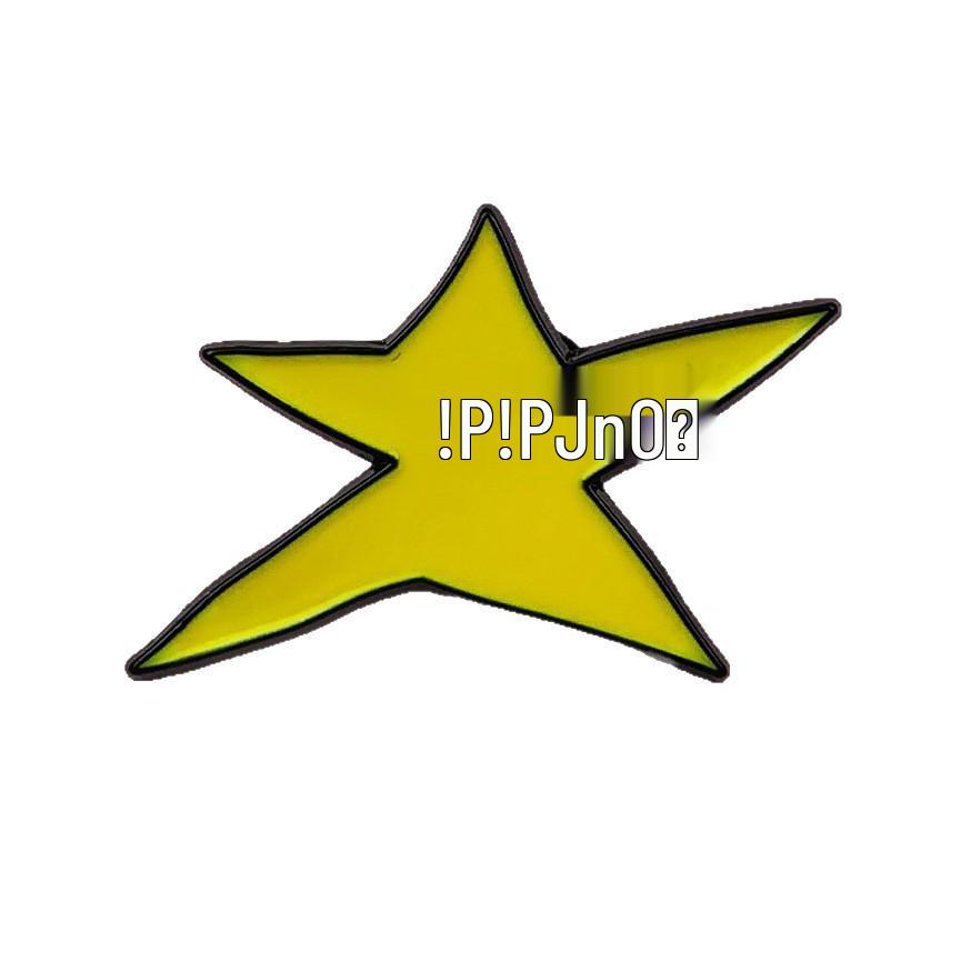 Heterosexual Star Brooch: Fun English Phrases Metal Badge for Clothes & Backpack Accessories