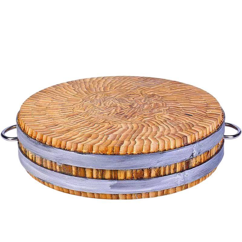 Round Nan Bamboo Extra Thick Chopping Block: Mold-Proof, Heavy-Duty Cutting Board for Meat