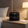 Double-Layer Storage Bag Lightweight Makeup with Handle Boxy for Travel