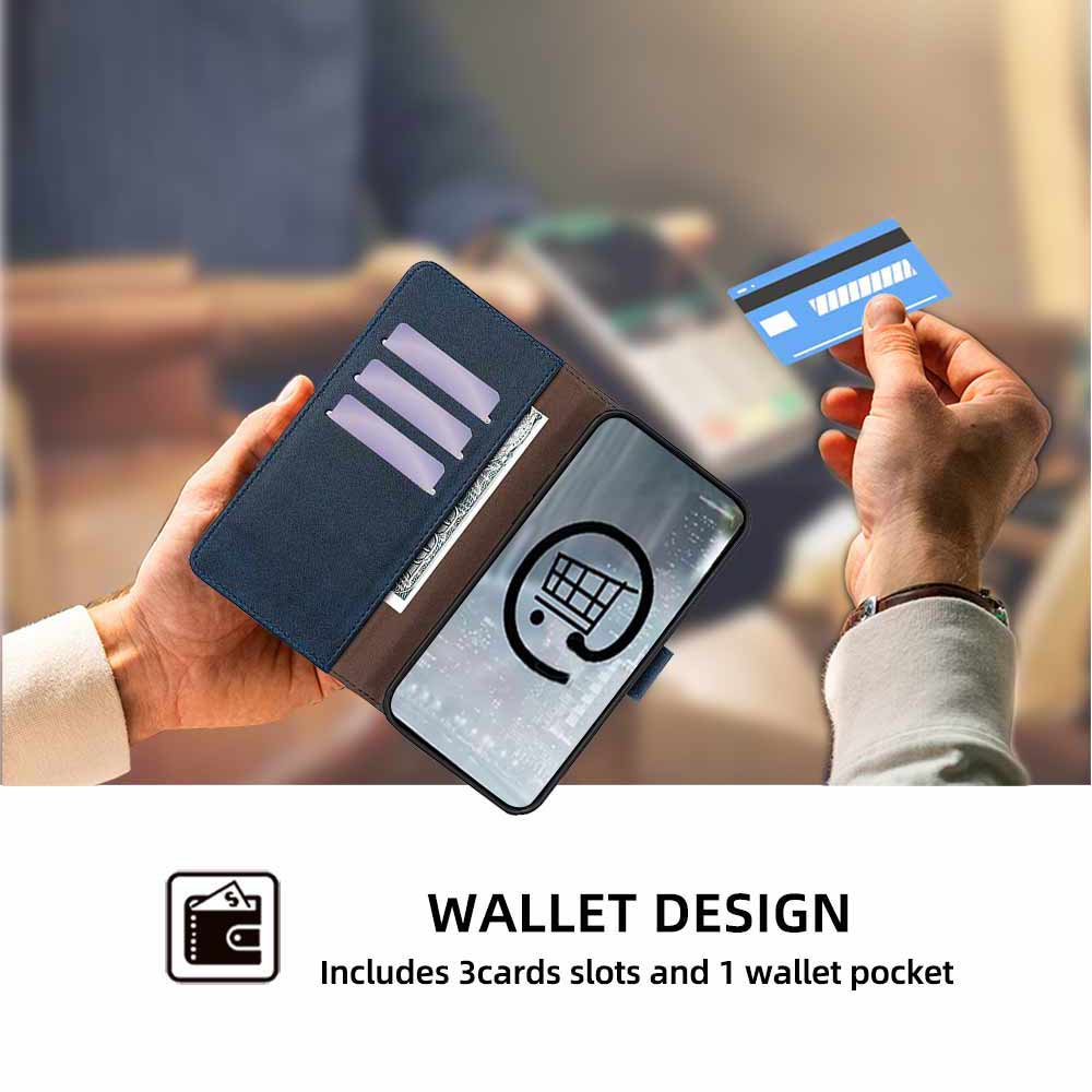 RFID Fall Prevention Leather Flip Phone Case For Samsung Galaxy S24 Ultra galaxy S24 Plus Book Style Phone Bag With Money Clip